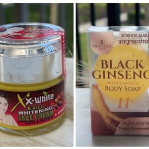 Whitening Face Cream with Collagen with black ginseng soap